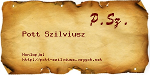 Pott Szilviusz névjegykártya